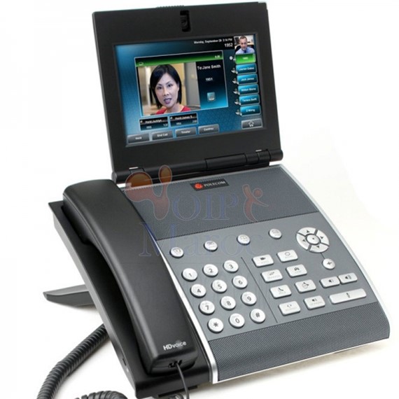 Téléphone IP 6 Lignes Visioconférence Caméra Intégrée Ecran Tactile 7" VVX1500