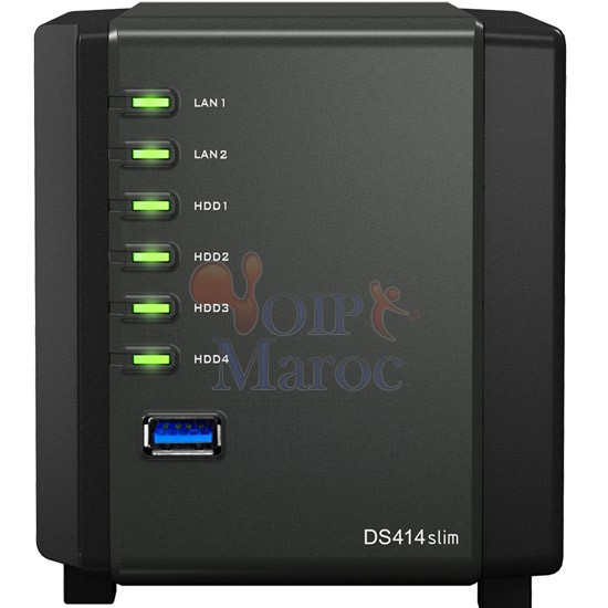 Barebone Serveur NAS 4 Baies Compact pour HDD/SSD 2.5" DS414SLIM