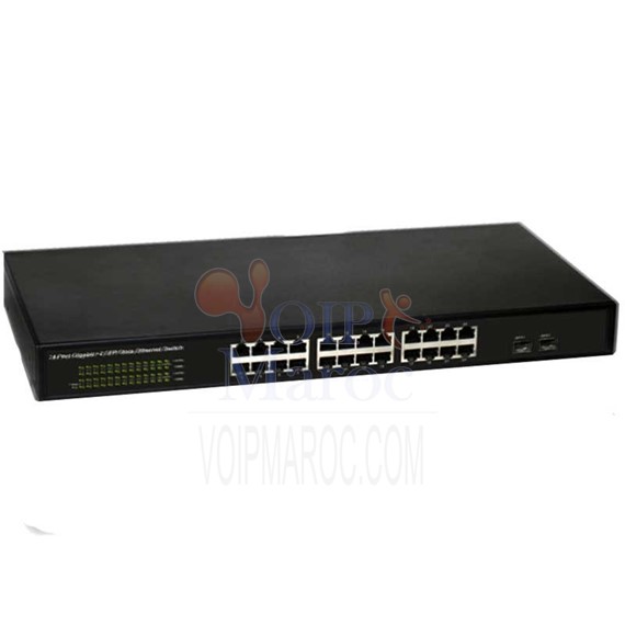 Switch 24 ports 10/100/1000 Gigabit PoE + 2 Port SFP S1526‐24P‐400